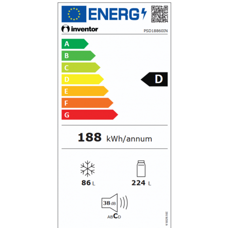 INVENTOR PSD18860W Ψυγειοκαταψύκτης 188cm Inox